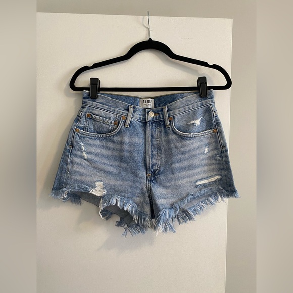 AGOLDE Parker High Wasited Jean Shorts - Picture 1 of 15